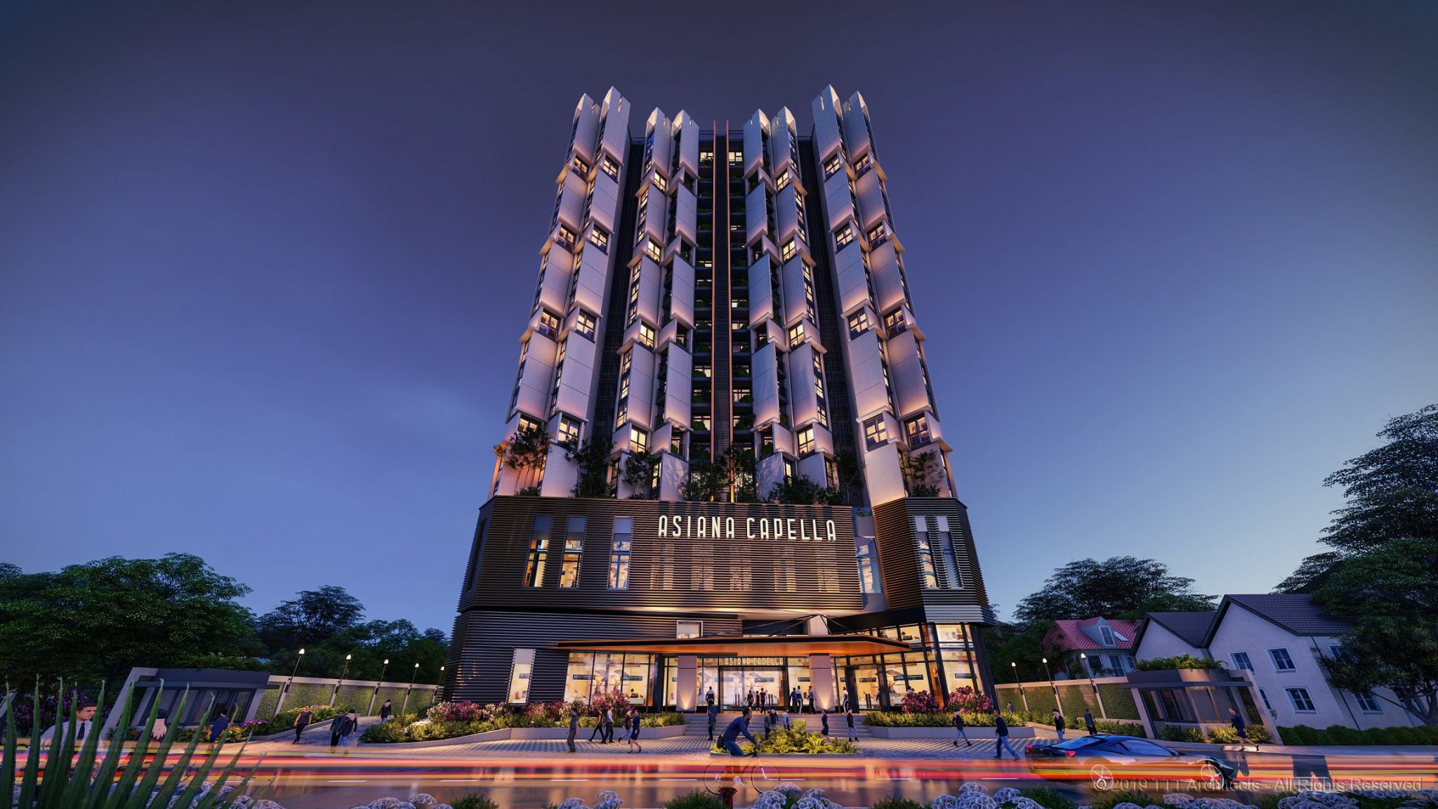 Ảnh tổng hợp nhiều không gian thương hiệu dùng logo mica hút nổi khác nhau ( chọn logo mica hút nổi ) 